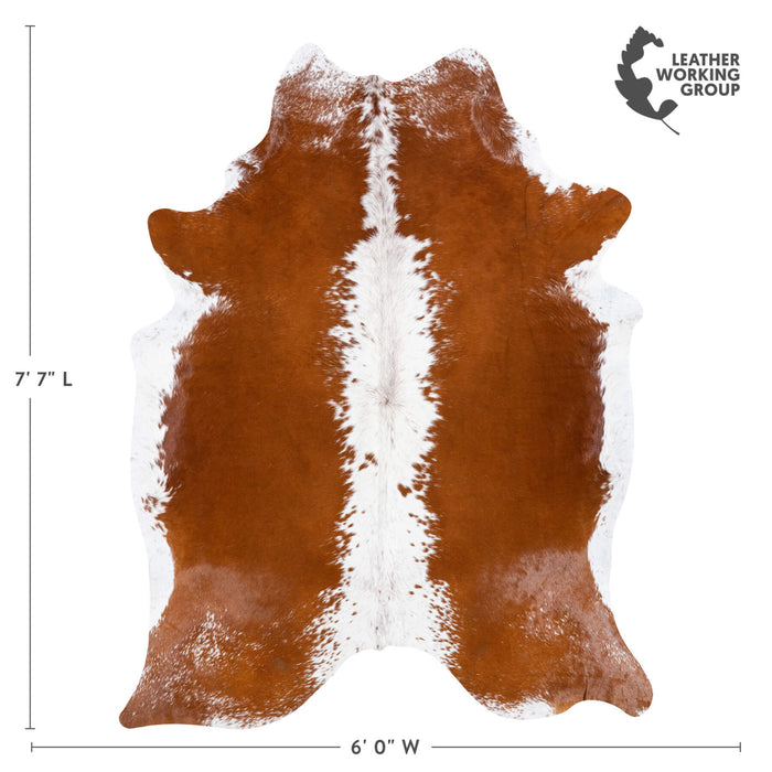 Brazilian Hereford Cowhide Rug Size 7'7" L x 6'0" W 8320