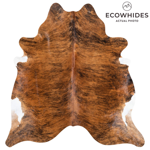Brazilian Brindle Cowhide Rug Size 7'9" L x 7'4" W 8326