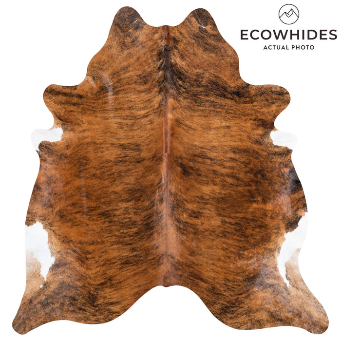 Brazilian Brindle Cowhide Rug Size 7'9" L x 7'4" W 8326