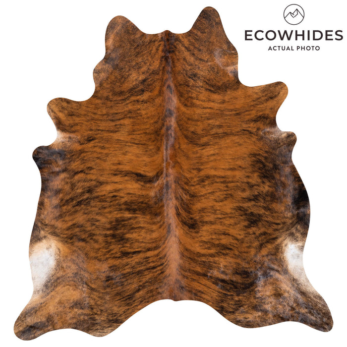 Brazilian Brindle Cowhide Rug Size 7'1" L x 6'11" W 8328