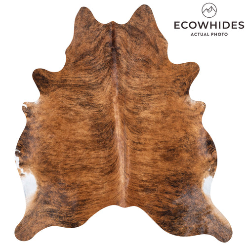 Brazilian Brindle Cowhide Rug Size 7'5" L x 6'9" W 8339