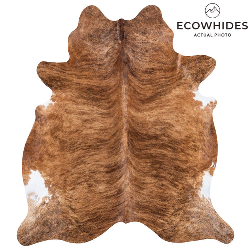 Brazilian Brindle Cowhide Rug Size 7'4" L x 6'6" W 8344