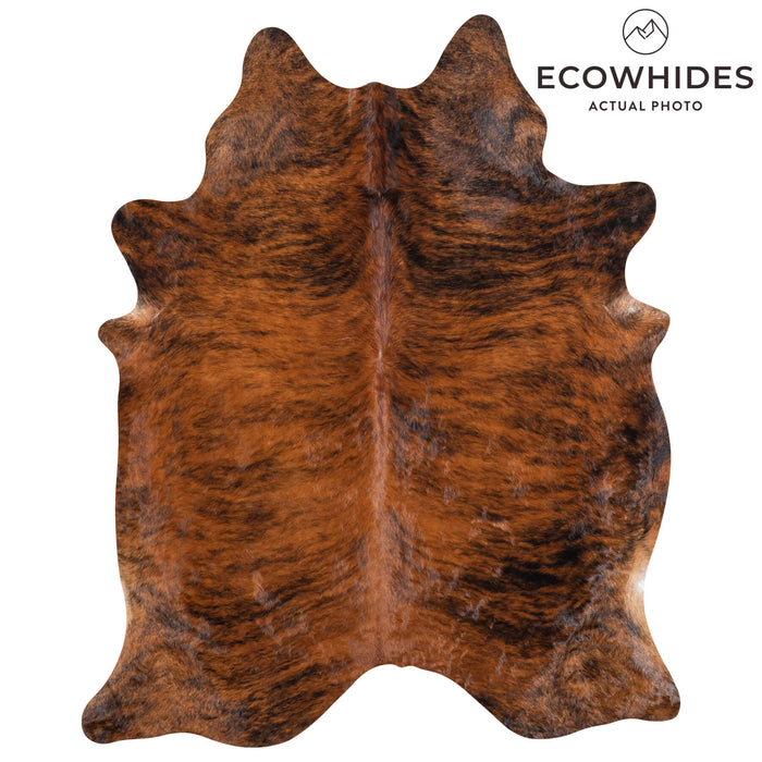 Brazilian Brindle Cowhide Rug Size 7'3" L x 5'11" W 8345