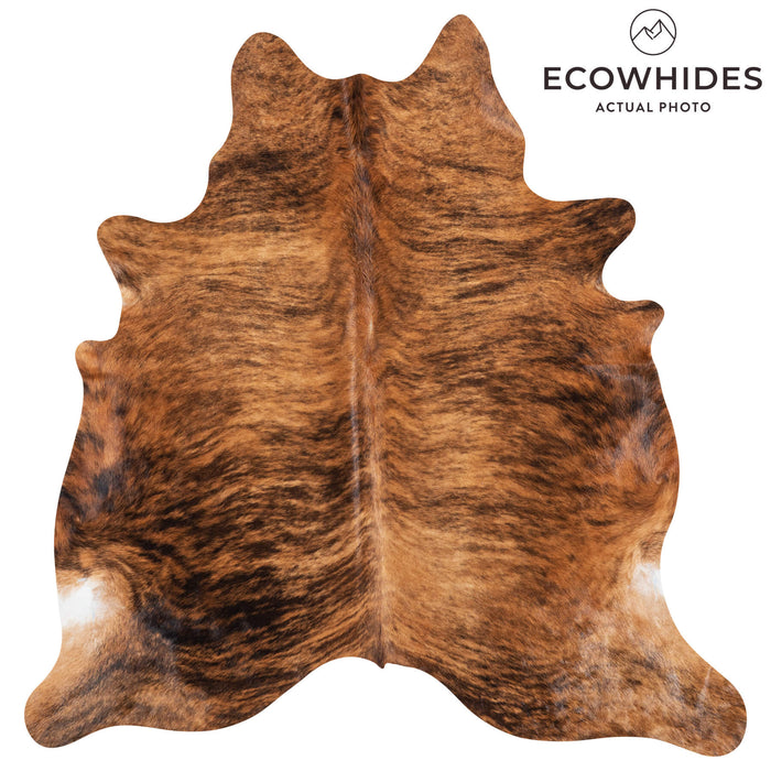 Brazilian Brindle Cowhide Rug Size 7'4" L x 6'11" W 8346