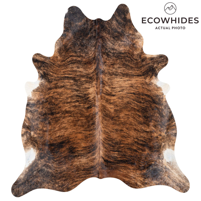 Brazilian Brindle Cowhide Rug Size 7'9" L x 7'0" W 8347