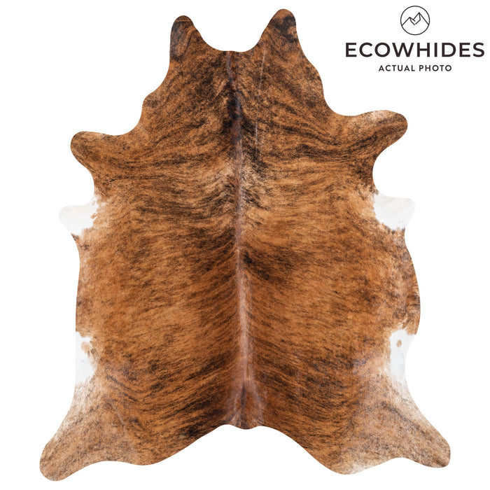 Brazilian Brindle Cowhide Rug Size 8'6" L x 7'3" W 8348