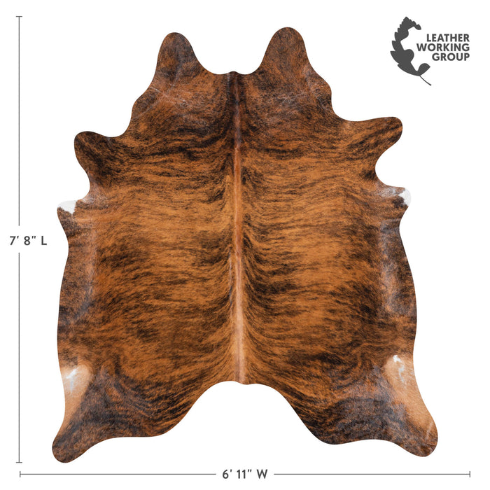 Brazilian Brindle Cowhide Rug Size 7'8" L x 6'11" W 8350
