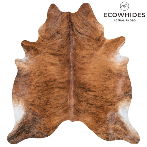 Brazilian Brindle Cowhide Rug Size 8'0" L x 7'5" W 8352