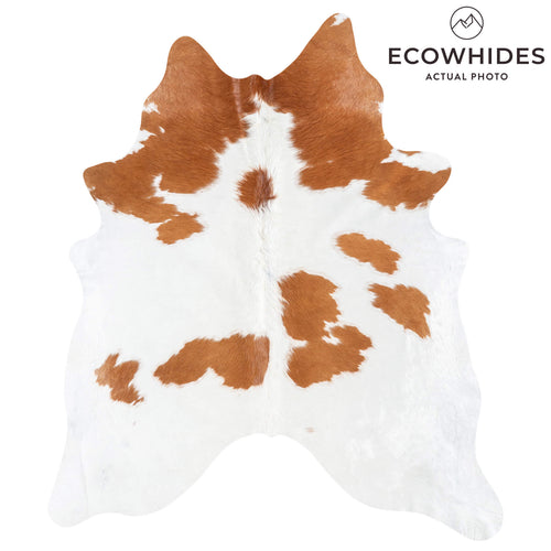 Brazilian Brown and White Cowhide Rug Size 6'11" L x 6'3" W 8365