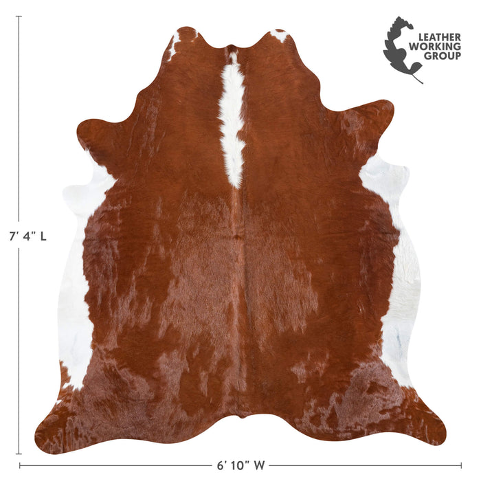 Brazilian Hereford Cowhide Rug Size 7'4" L x 6'10" W 8370