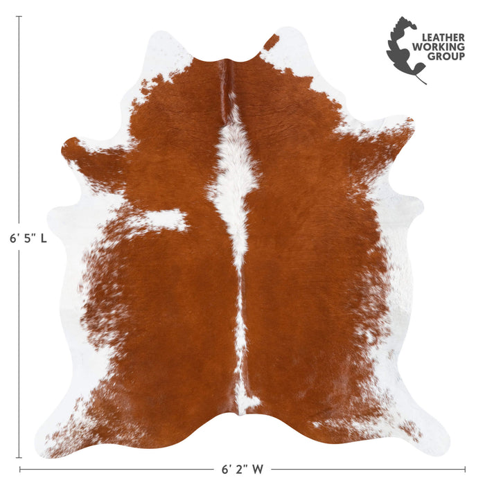 Brazilian Hereford Cowhide Rug Size 6'5" L x 6'2" W 8386