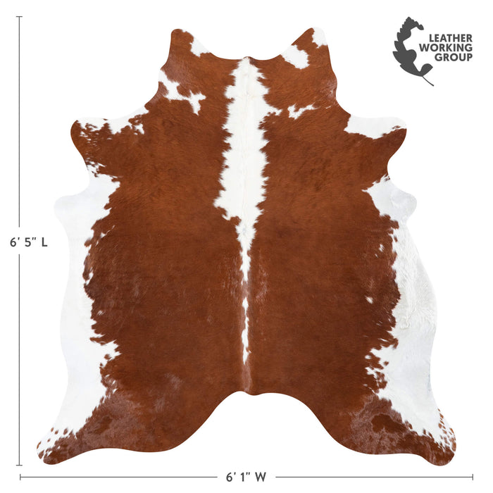 Brazilian Hereford Cowhide Rug Size 6'5" L x 6'1" W 8388