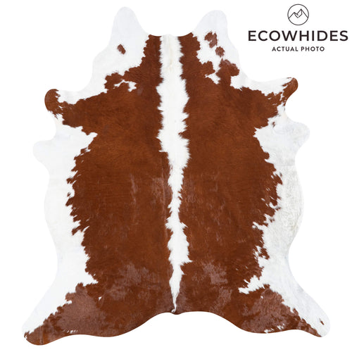 Brazilian Hereford Cowhide Rug Size 7'5" L x 6'" W 8396