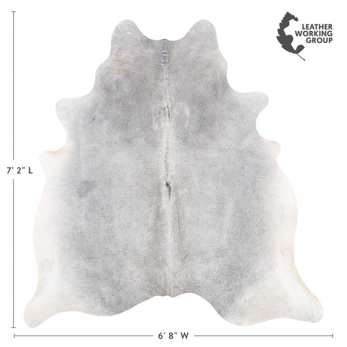 Brazilian Grey Cowhide Rug Size 7'2" L x 6'8" W 8440