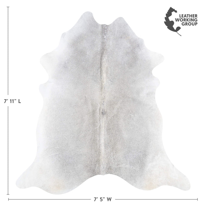 Brazilian Grey Cowhide Rug Size 7'11" L x 7'5" W 8453