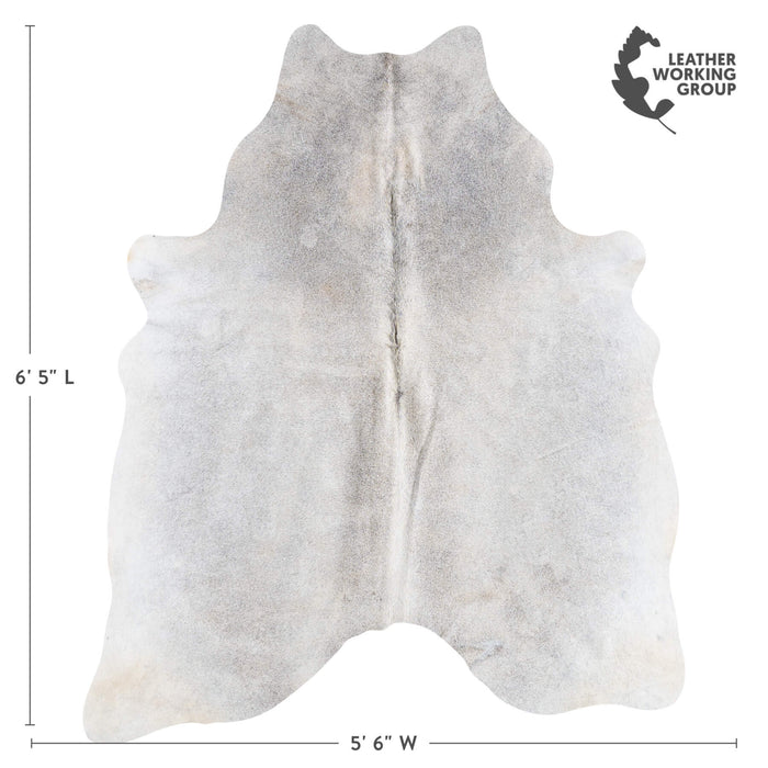 Brazilian Grey Cowhide Rug Size 6'5" L x 5'6" W 8456