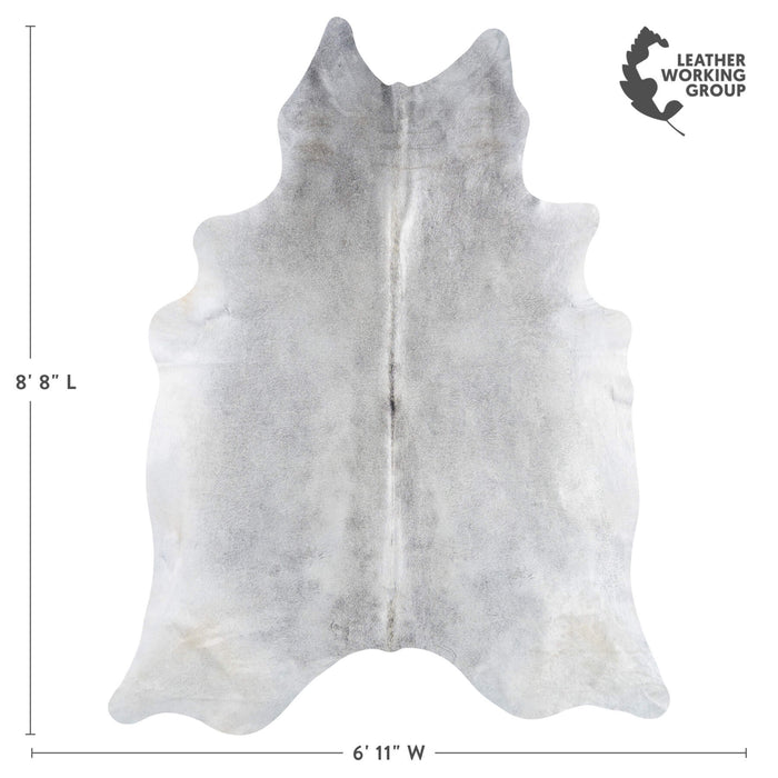 Brazilian Grey Cowhide Rug Size 8'8" L x 6'11" W 8457