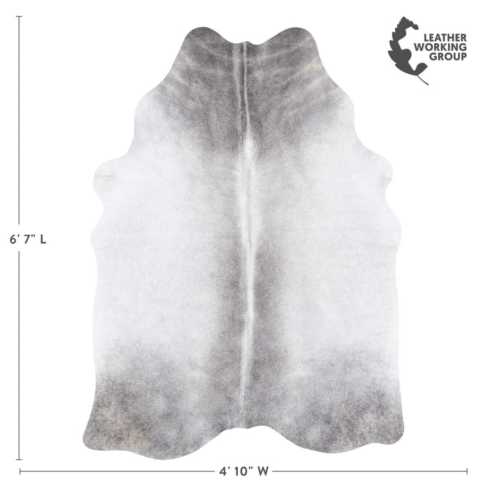 Brazilian Grey Cowhide Rug Size 6'7" L x 4'10" W 8459