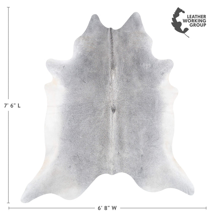 Brazilian Grey Cowhide Rug Size 7'6" L x 6'8" W 8461