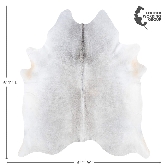 Brazilian Grey Cowhide Rug Size 6'11" L x 6'1" W 8466