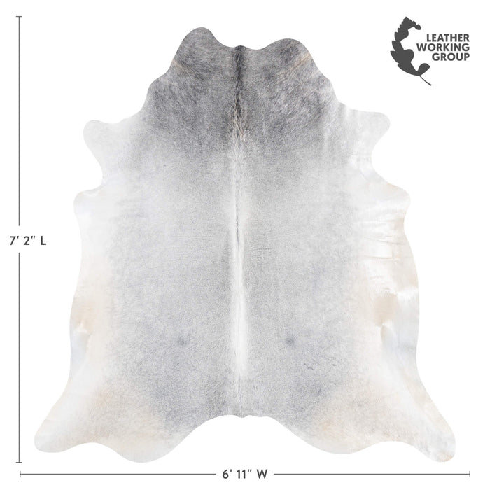 Brazilian Grey Cowhide Rug Size 7'2" L x 6'11" W 8467