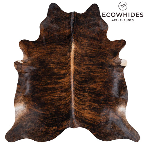 Brazilian Brindle Cowhide Rug Size 7'6" L x 7'0" W 8474