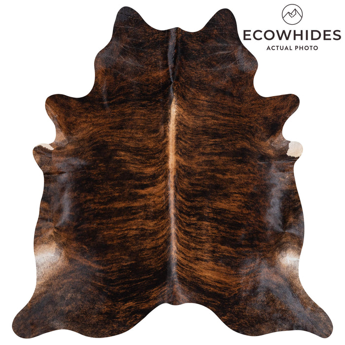 Brazilian Brindle Cowhide Rug Size 7'6" L x 7'0" W 8474