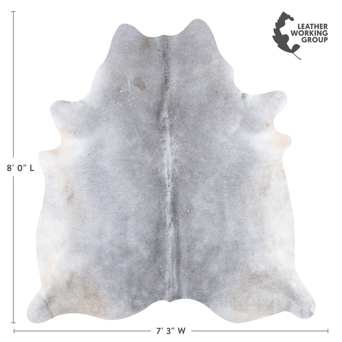 Brazilian Grey Cowhide Rug Size 8'0" L x 7'3" W 8477