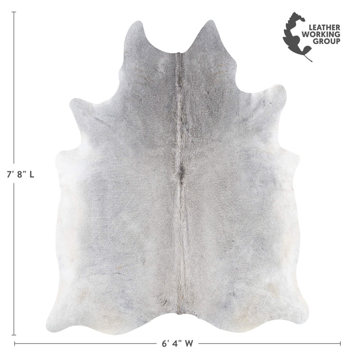 Brazilian Grey Cowhide Rug Size 7'8" L x 6'4" W 8484