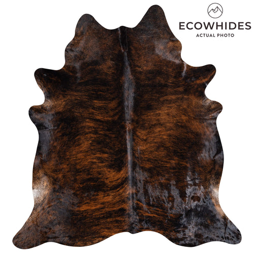 Brazilian Dark Brindle Cowhide Rug Size 7'9" L x 7'1" W 8487