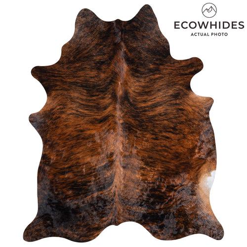 Brazilian Brindle Cowhide Rug Size 7'1" L x 5'11" W 8490