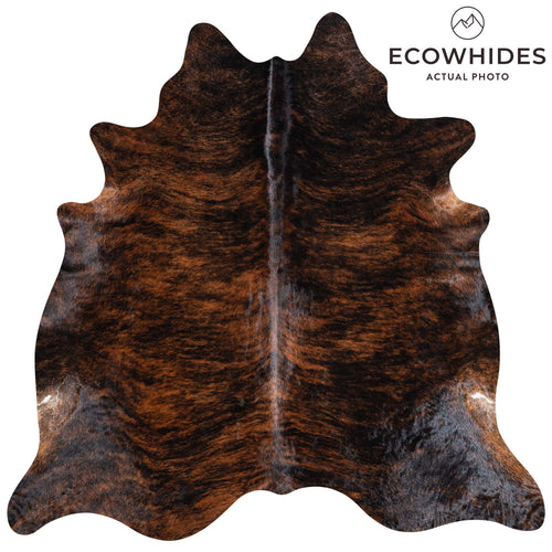 Brazilian Brindle Cowhide Rug Size 6'6" L x 6'9" W 8492