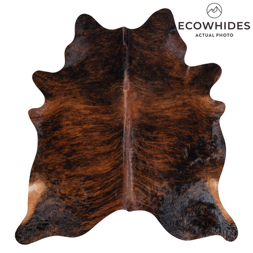 Brazilian Brindle Cowhide Rug Size 6'9" L x 6'4" W 8494