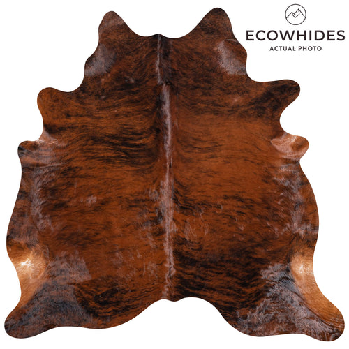 Brazilian Brindle Cowhide Rug Size 6'6" L x 6'0" W 8495