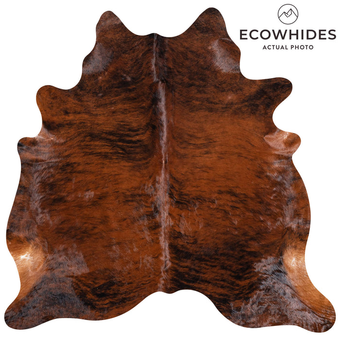 Brazilian Brindle Cowhide Rug Size 6'6" L x 6'0" W 8495