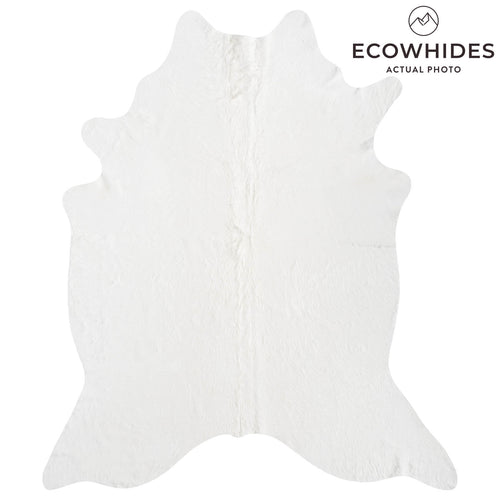 Brazilian White Cowhide Rug Size 8'7" L x 7'4" W 8500