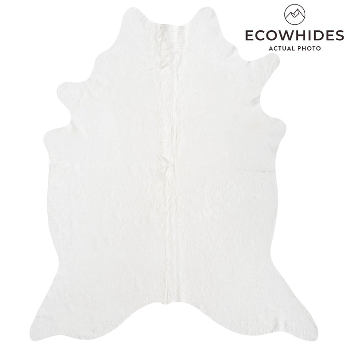 Brazilian White Cowhide Rug Size 8'7" L x 7'4" W 8500