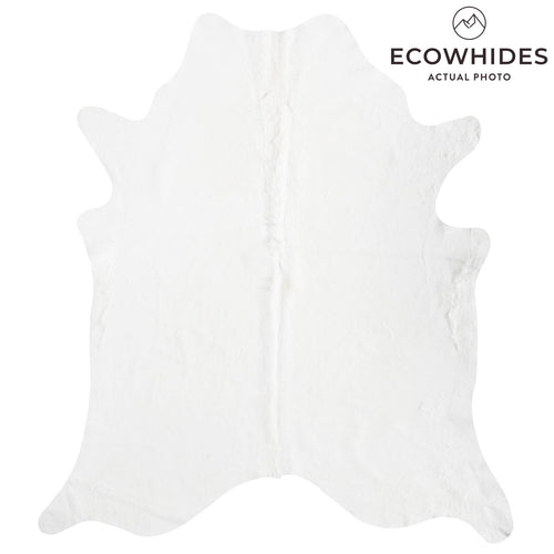 Brazilian White Cowhide Rug Size 8'0" L x 7'1" W 8502