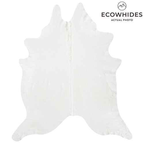 Brazilian White Cowhide Rug Size 8'10" L x 7'8" W 8505