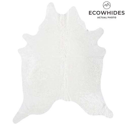 Brazilian White Cowhide Rug Size 7'11" L x 6'7" W 8507