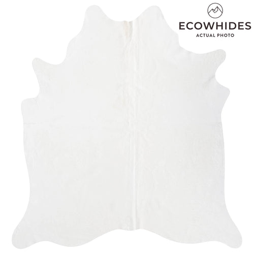 Brazilian White Cowhide Rug Size 6'10" L x 6'6" W 8509