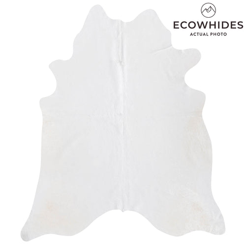 Brazilian White Cowhide Rug Size 7'3" L x 6'4" W 8514