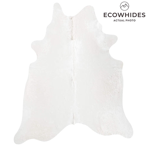 Brazilian White Cowhide Rug Size 7'7" L x 6'5" W 8515