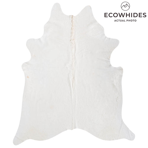 Brazilian White Cowhide Rug Size 7'7" L x 6'5" W 8516
