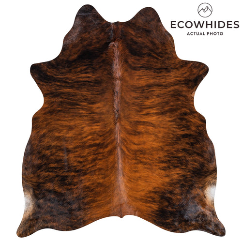 Brazilian Brindle Cowhide Rug Size 6'10" L x 6'1" W 8520