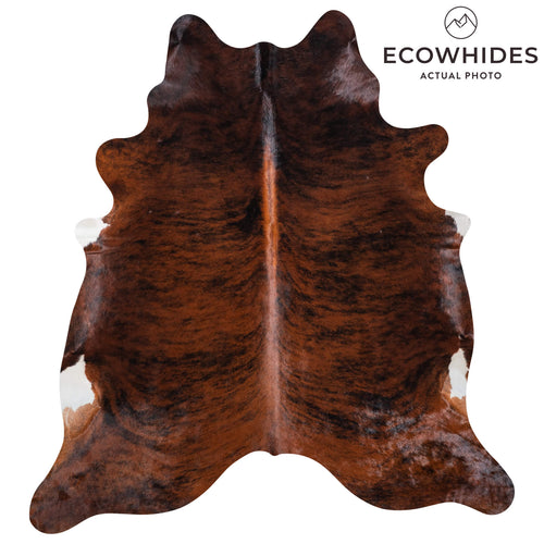 Brazilian Brindle Cowhide Rug Size 7'3" L x 6'9" W 8526