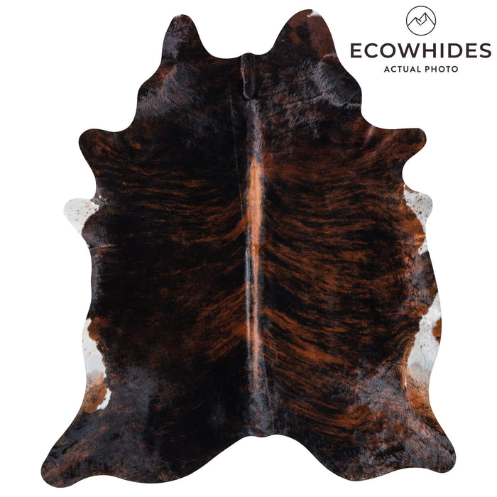 Brazilian Dark Brindle Cowhide Rug Size 7'5" L x 6'5" W 8527