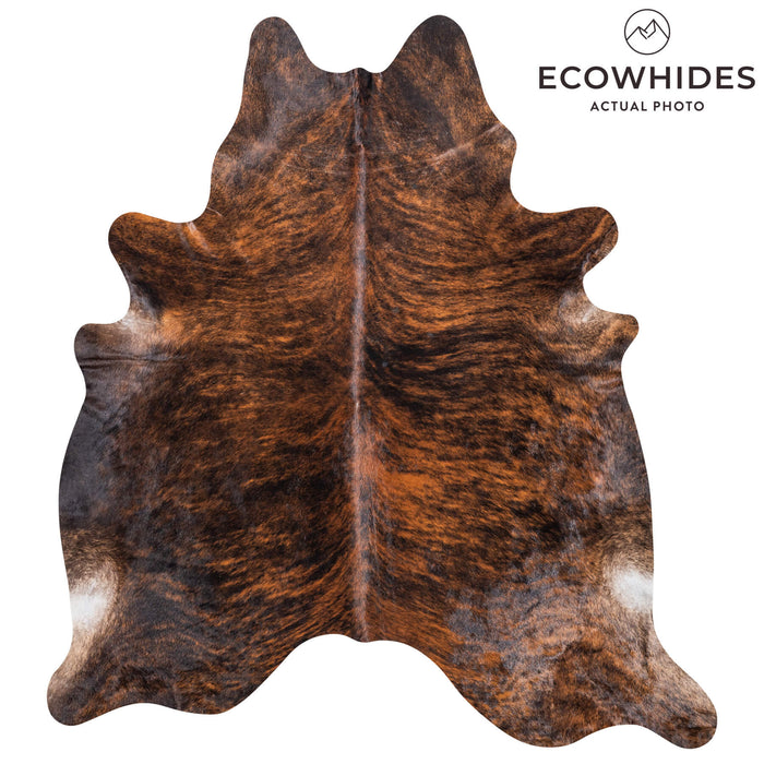 Brazilian Brindle Cowhide Rug Size 7'9" L x 6'11" W 8530