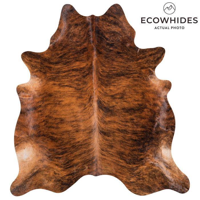 Brazilian Brindle Cowhide Rug Size 7'0" L x 6'6" W 8533