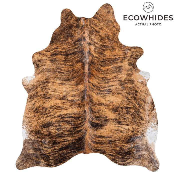 Brazilian Brindle Cowhide Rug Size 6'8" L x 5'9" W 8534